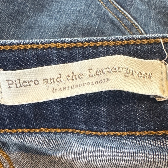 Pilcro and the Letterpress by Anthropologie Mid-Rise Slim Jeans in Indigo Wash - Picture 5 of 8
